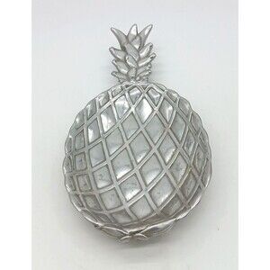Vintage Bruce Cox 13" Aluminum Pineapple Shaped Serving Dish Signed